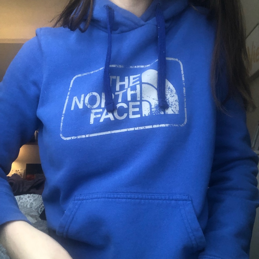 BLUE NORTH FACE HOODIE